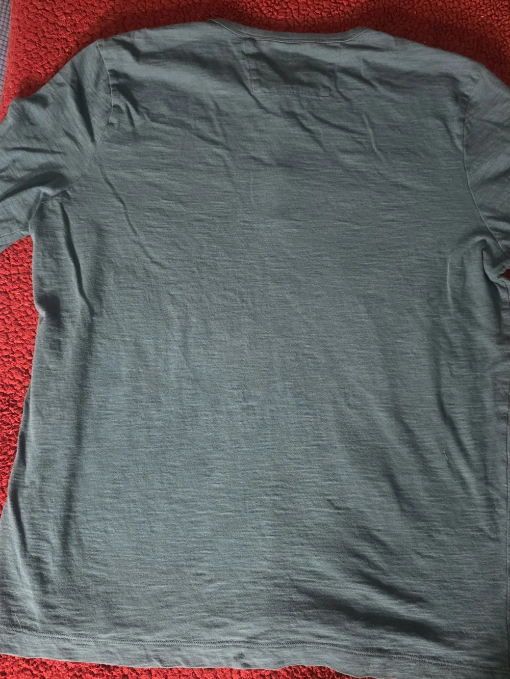 Banana Republic Men’s Slate Blue Three-Button Henley, Long Sleeve, L